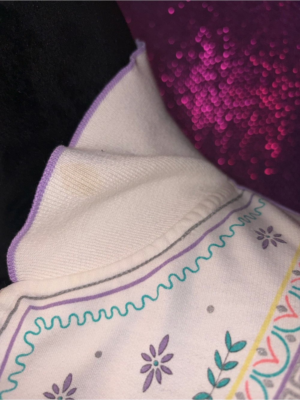 🆕💜Blast Lavender Embroidered Half Zip Sweatshirt Women’s 1X Plus - Picture 7 of 11